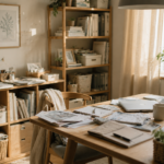 物が多い部屋で視界の情報量が増え、疲れやすい暮らしを表現したナチュラルな部屋の画像